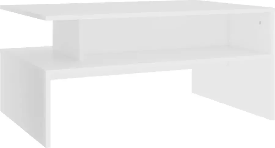 Maison Exclusive Salontafel 90x60x42 5 cm bewerkt hout wit