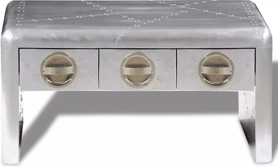 Maison Exclusive Salontafel met 3 lades vintage luchtvaartlook