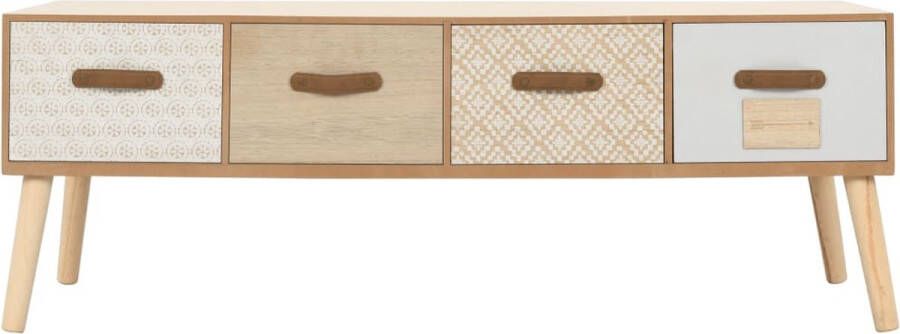 Maison Exclusive Salontafel met 4 lades 110x50x40 cm massief grenenhout