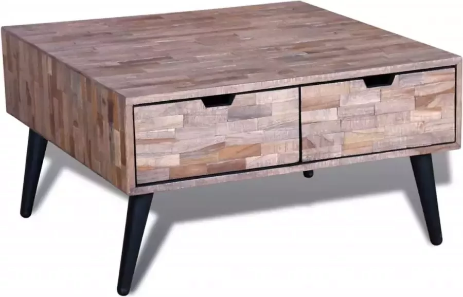Maison Exclusive Salontafel met 4 lades gerecycled teakhout