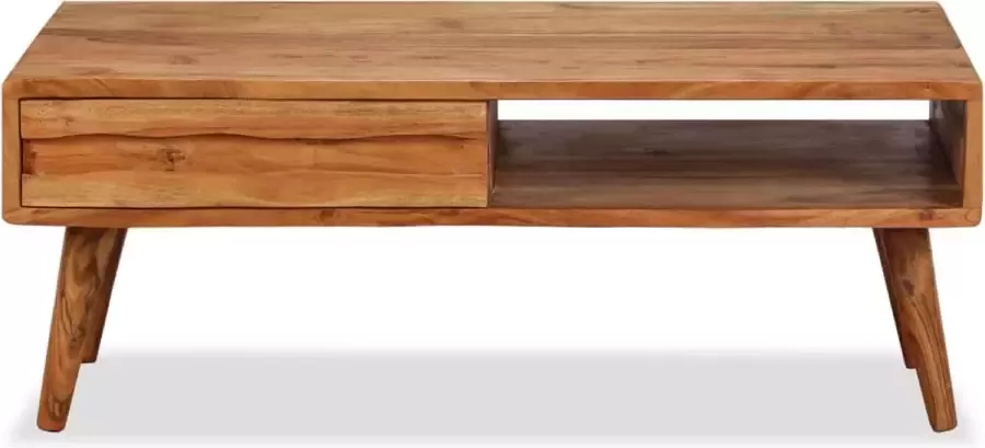 Maison Exclusive Salontafel met bewerkte lade 100x50x40 cm massief hout