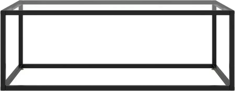 Maison Exclusive Salontafel met gehard glas 100x50x35 cm zwart