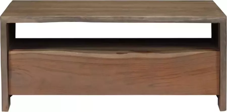 Maison Exclusive Salontafel met natuurlijke rand 90x50x40 cm acaciahout grijs