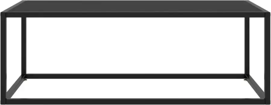 Maison Exclusive Salontafel met zwart glas 100x50x35 cm zwart