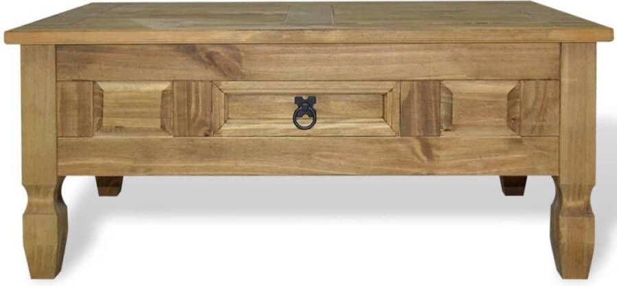 Maison Exclusive Salontafel Mexicaans grenenhout Corona-stijl 100x60x45 cm