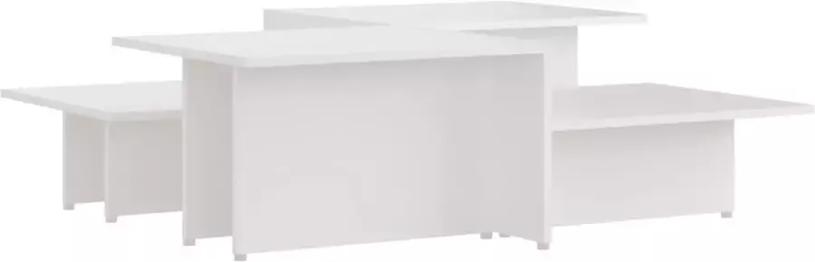 Maison Exclusive Salontafels 2 st 111 5x50x33 cm bewerkt hout wit