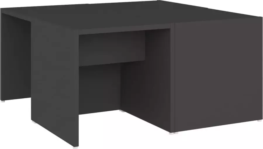 Maison Exclusive Salontafels 4 st 33x33x33 cm spaanplaat grijs