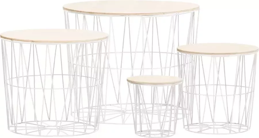 Maison Exclusive Salontafels 4 st wit