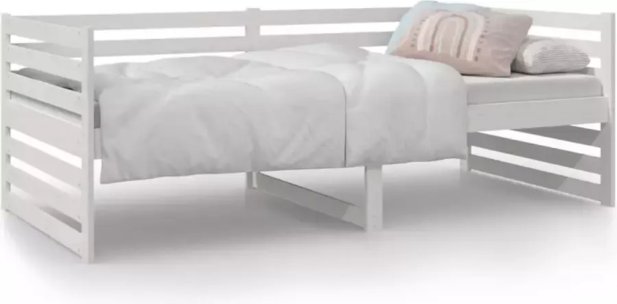 Maison Exclusive Slaapbank 80x200 cm massief grenenhout wit - Foto 5