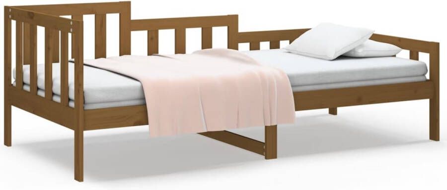 Maison Exclusive Slaapbank 90x200 cm massief grenenhout honingbruin