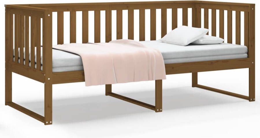 Maison Exclusive Slaapbank 90x200 cm massief grenenhout honingbruin