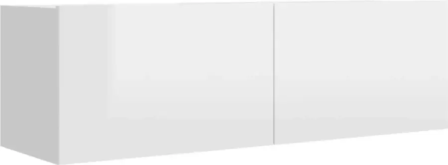 Maison Exclusive Tv-meubel 100x30x30 cm bewerkt hout hoogglans wit