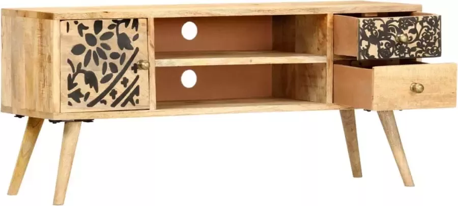 Maison Exclusive Tv-meubel 100x30x45 cm massief mangohout