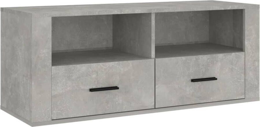 Maison Exclusive Tv-meubel 100x35x40 cm bewerkt hout betongrijs