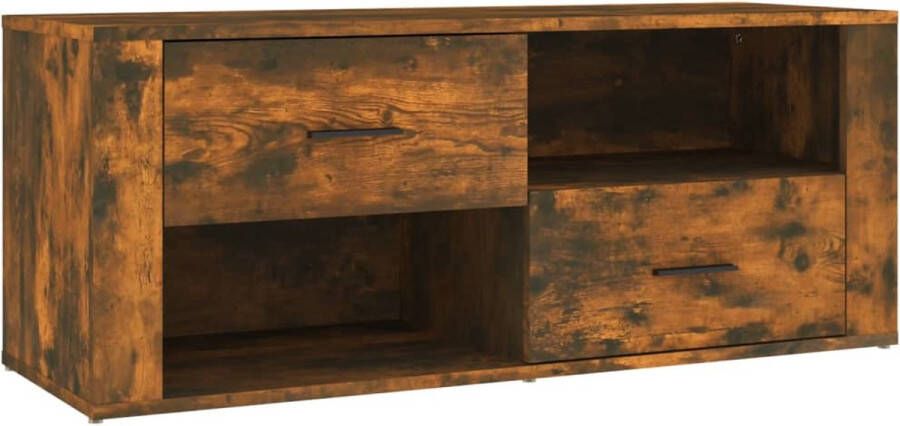 Maison Exclusive Tv-meubel 100x35x40 cm bewerkt hout gerookt eikenkleurig - Foto 4