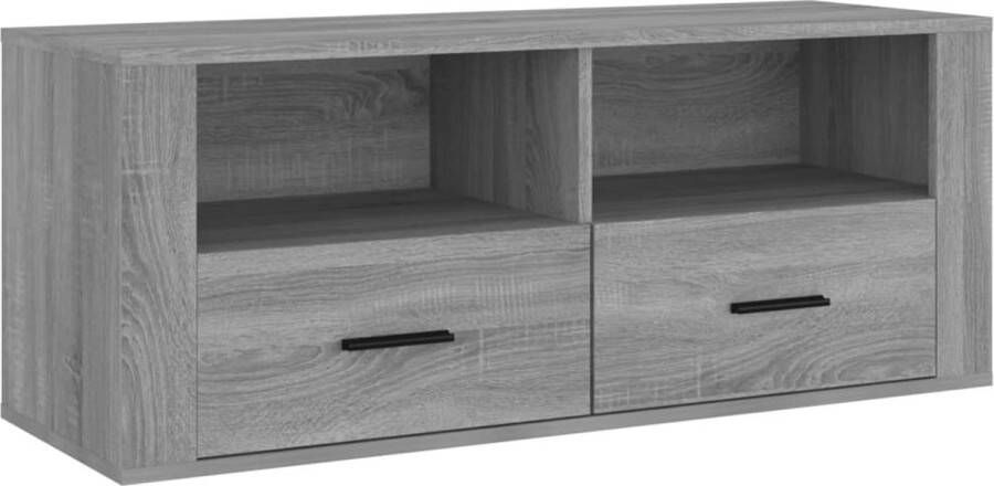 Maison Exclusive Tv-meubel 100x35x40 cm bewerkt hout grijs sonoma eikenkleurig