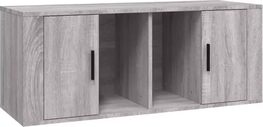 Maison Exclusive Tv-meubel 100x35x40 cm bewerkt hout grijs sonoma eikenkleurig - Foto 2