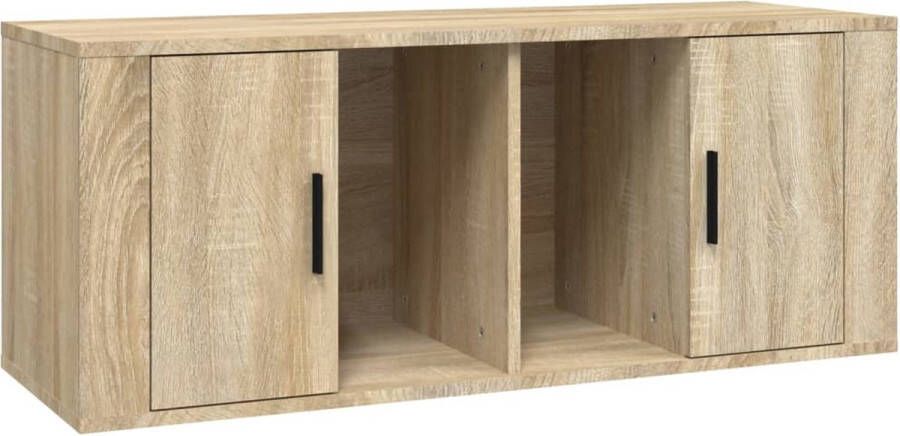 Maison Exclusive Tv-meubel 100x35x40 cm bewerkt hout sonoma eikenkleurig