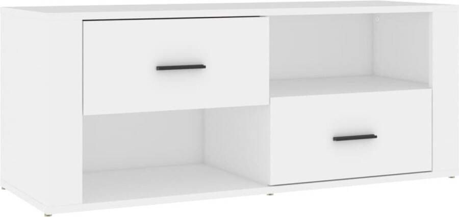 Maison Exclusive Tv-meubel 100x35x40 cm bewerkt hout wit - Foto 2