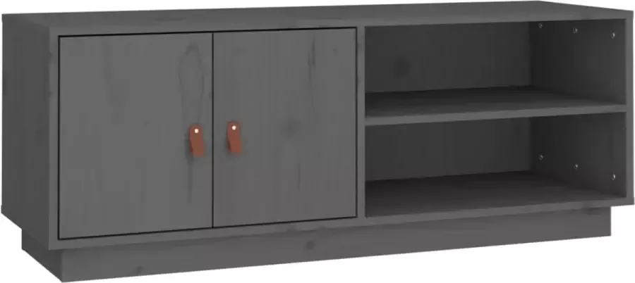 Maison Exclusive Tv-meubel 105x34x40 cm massief grenenhout grijs