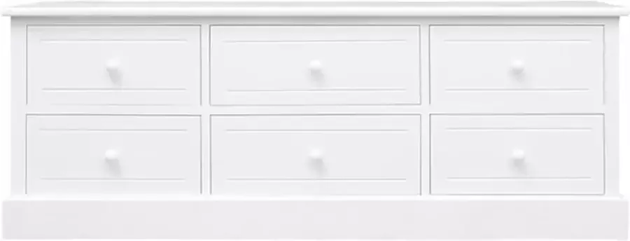 Maison Exclusive Tv-meubel 108x30x40 cm massief paulowniahout wit