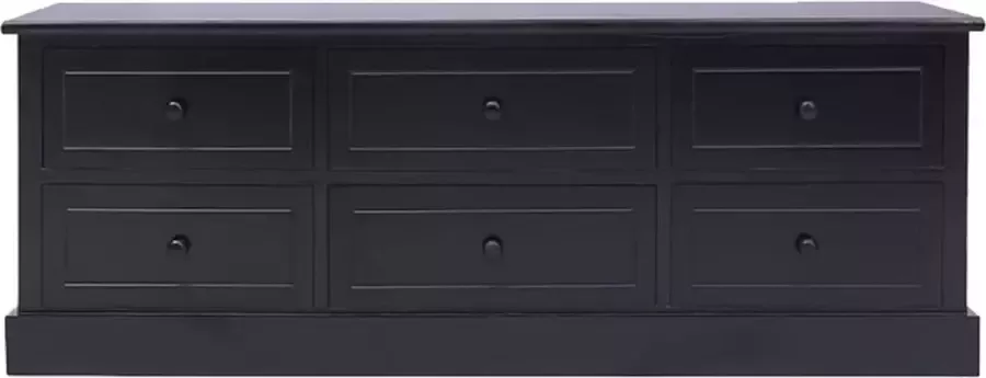 Maison Exclusive Tv-meubel 108x30x40 cm massief paulowniahout zwart