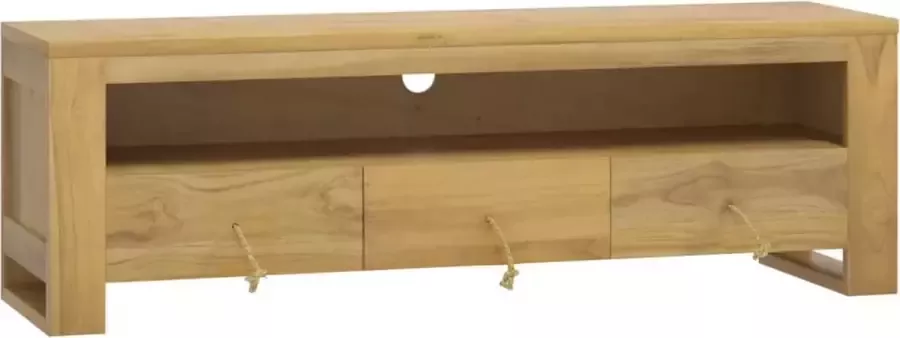 Maison Exclusive Tv-meubel 110x30x35 cm massief teakhout