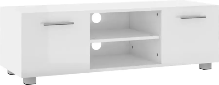 Maison Exclusive Tv-meubel 110x40x35 cm bewerkt hout hoogglans wit