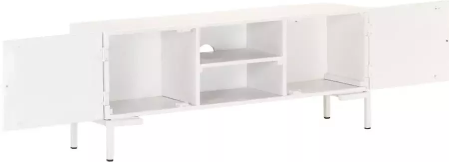 Maison Exclusive Tv-meubel 115x30x46 cm massief mangohout wit