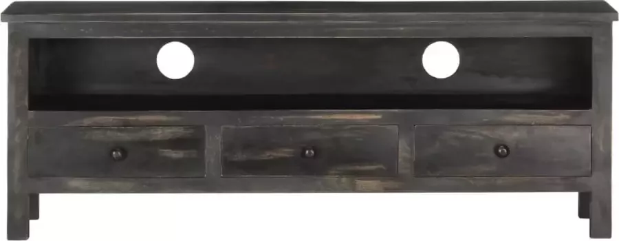 Maison Exclusive Tv-meubel 120x30x45 cm massief mangohout zwart