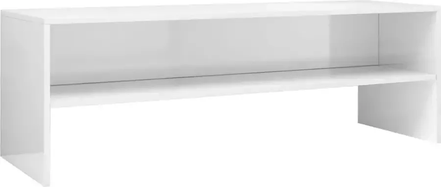 Maison Exclusive Tv-meubel 120x40x40 cm bewerkt hout hoogglans wit