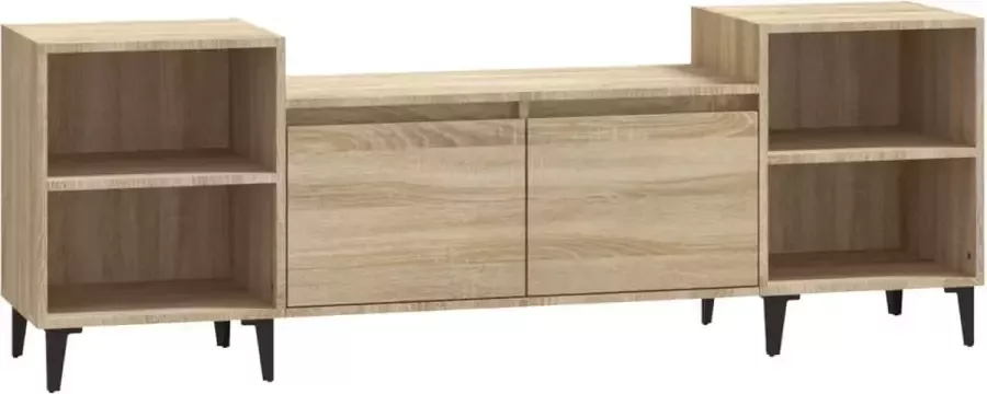 Maison Exclusive Tv-meubel 160x35x55 cm bewerkt hout sonoma eikenkleurig