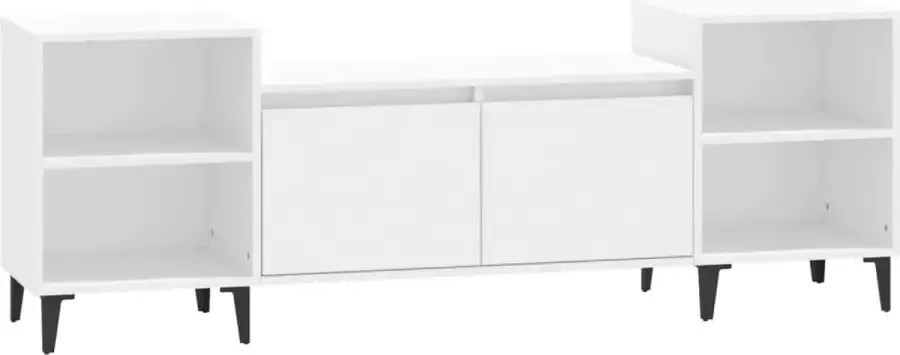 Maison Exclusive Tv-meubel 160x35x55 cm bewerkt hout wit