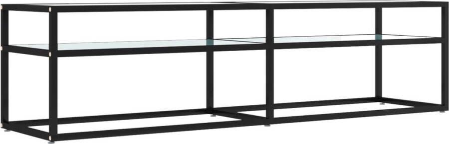 Maison Exclusive Tv-meubel 160x40x40 5 cm gehard glas witmarmerkleurig