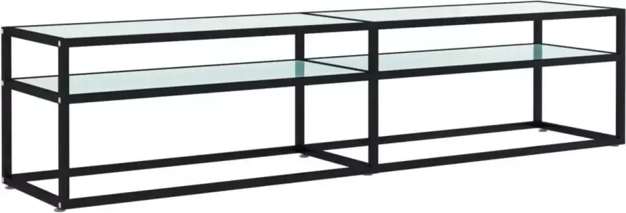 Maison Exclusive Tv-meubel 180x40x40 5 cm gehard glas witmarmerkleurig