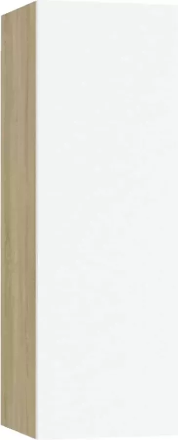 Maison Exclusive Tv-meubel 30 5x30x90 cm spaanplaat wit en sonoma eikenkleurig