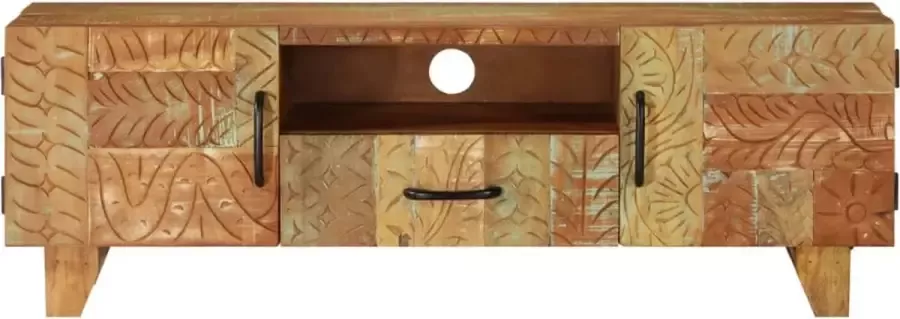 Maison Exclusive Tv-meubel handgesneden 120x30x40 cm massief gerecycled hout