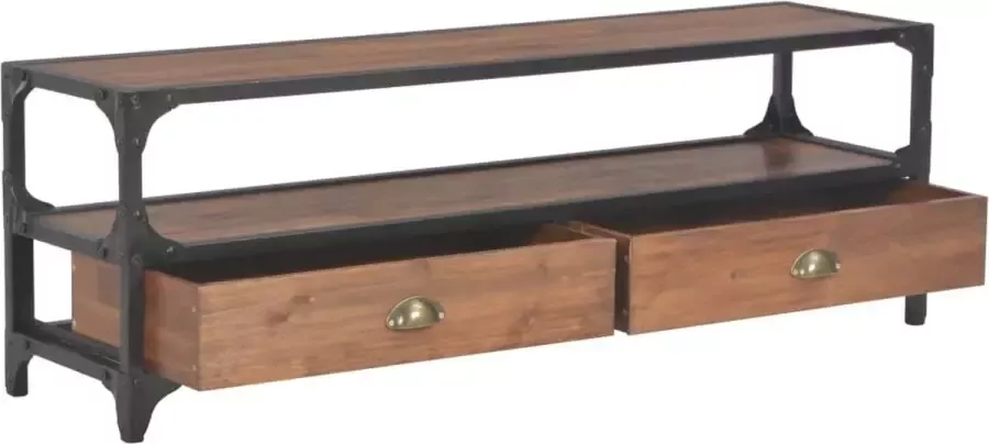 Maison Exclusive Tv-meubel met 2 lades 120x30x40 cm massief grenenhout