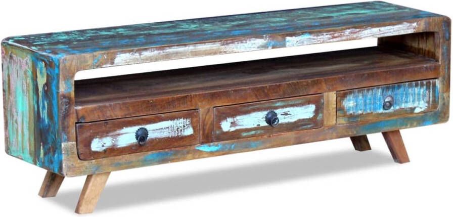 Maison Exclusive Tv-meubel met 3 lades massief gerecycled hout