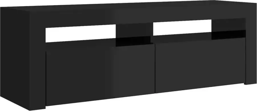 Maison Exclusive Tv-meubel met LED-verlichting 120x35x40 cm hoogglans zwart