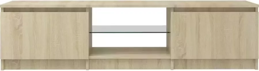 Maison Exclusive Tv-meubel met LED-verlichting 140x40x35 5 cm sonoma eikenkleur