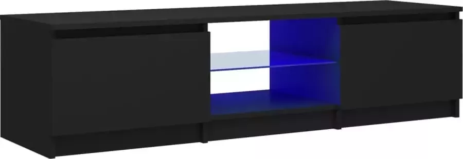 Maison Exclusive Tv-meubel met LED-verlichting 140x40x35 5 cm zwart