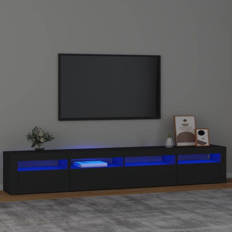 Maison Exclusive Tv-meubel met LED-verlichting 240x35x40 cm zwart
