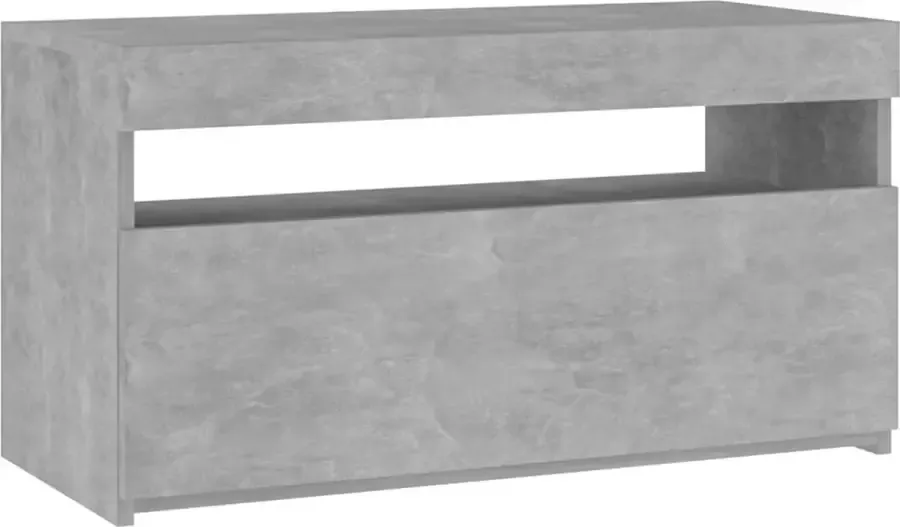 Maison Exclusive Tv-meubel met LED-verlichting 75x35x40 cm betongrijs