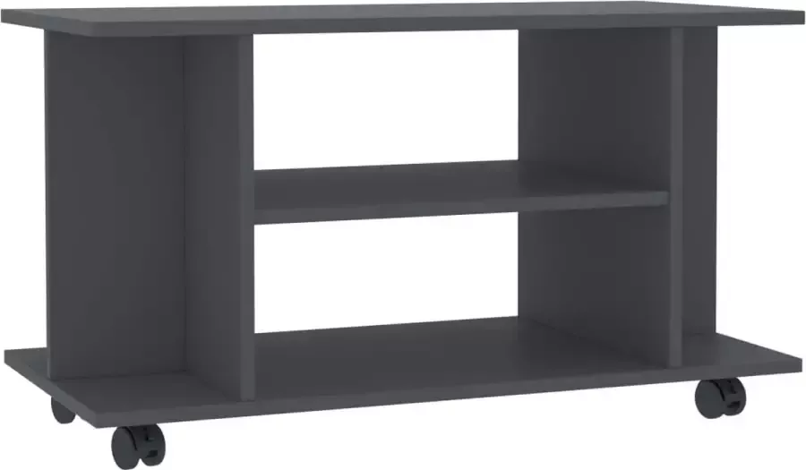 Maison Exclusive Tv-meubel met wieltjes 80x40x40 cm spaanplaat grijs