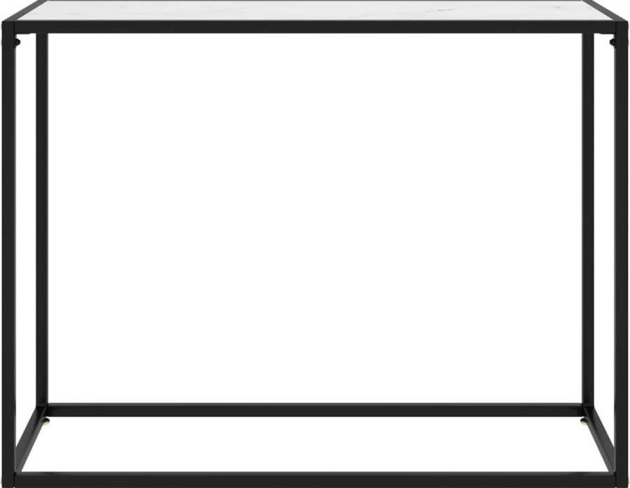 Maison Exclusive Wandtafel 100x35x75 cm gehard glas wit