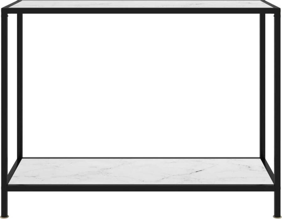 Maison Exclusive Wandtafel 100x35x75 cm gehard glas wit