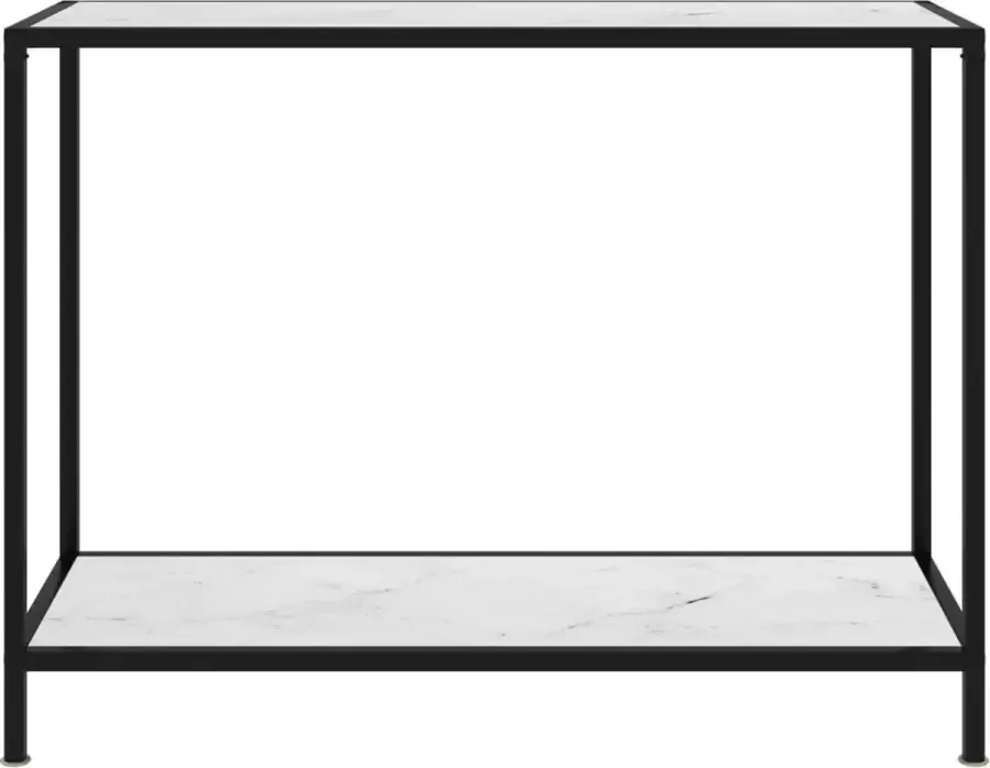 Maison Exclusive Wandtafel 100x35x75 cm gehard glas wit