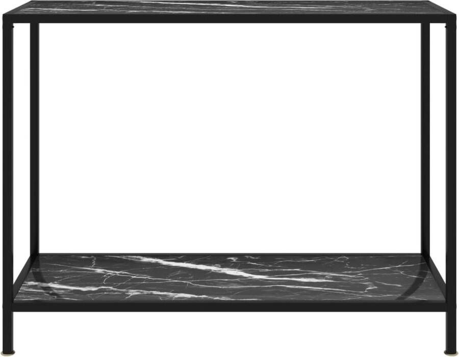 Maison Exclusive Wandtafel 100x35x75 cm gehard glas zwart