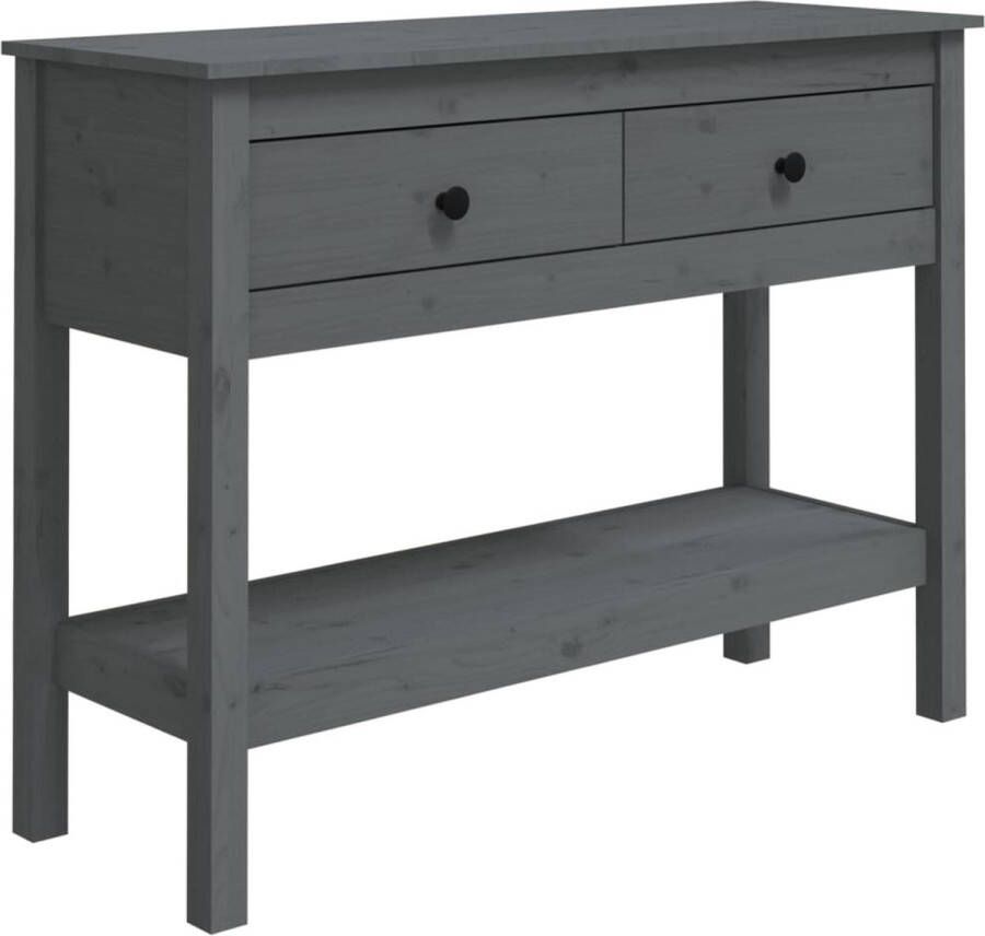 Maison Exclusive Wandtafel 100x35x75 cm massief grenenhout grijs